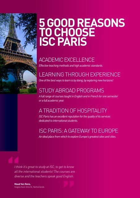 ISC Paris - International Brochure - Educouturier
