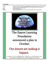 Microsoft Office Outlook - Memo Style - Easton Learning Foundation