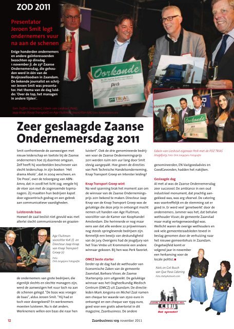 Knap Transport Groep wint Zaanse ... - Zaanbusiness