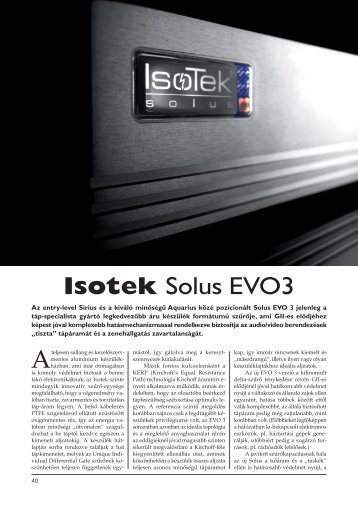 Isotek Solus Evo3 - Audiocentrum
