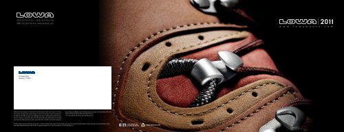 Please download our current boot catalog by clicking ... - Lowa Boots