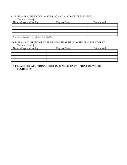 PSI Interview Form