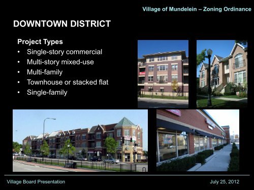 ZONING ORDINANCE PRESENTATION - Village of Mundelein