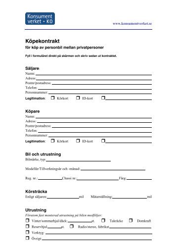 KÃ¶pekontrakt bilar