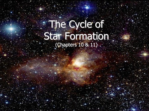 The Cycle of Star Formation (ISM & Starbirth) - part 1