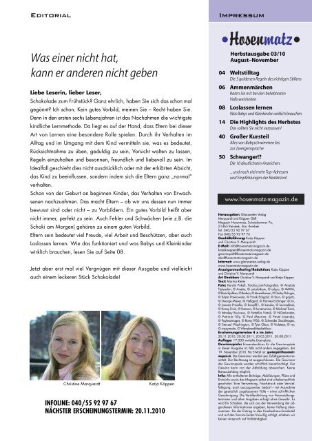 RICHTIG STILLEN - Hosenmatz Magazin