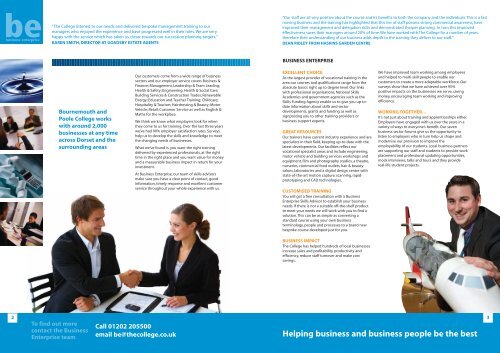 Business Enterprise brochure - The Bournemouth & Poole College