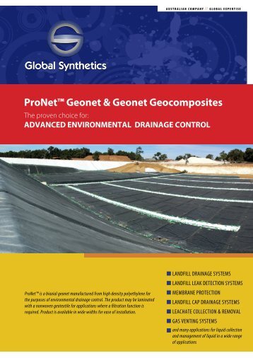 ProNetÂ® Datasheet - Global Synthetics