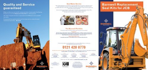 Replacement JCB Seal Kit Catalogue (PDF) - M Barnwell Services Ltd