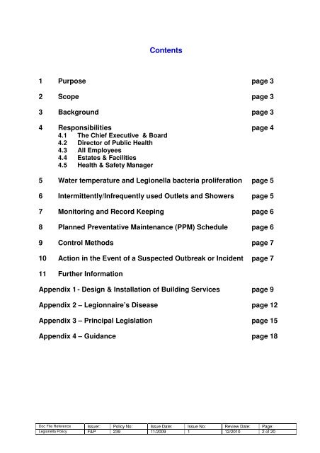 Legionella Policy.pdf - North Somerset PCT