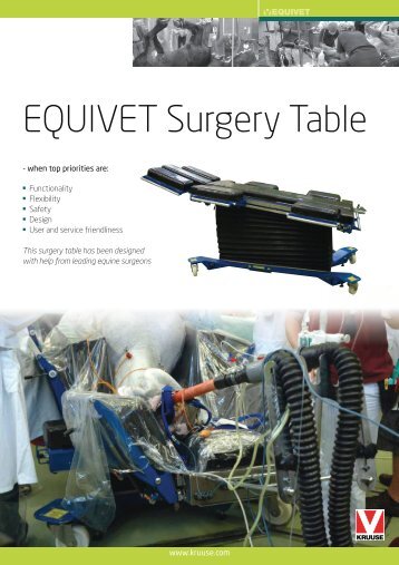 EQUIVET Surgery Table Brochure - Kruuse