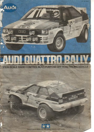 Tamiya Audi Quattro Rally Manual - Wheelsacademy.info