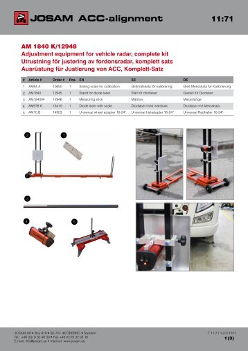 ACC-alignment - JOSAM AB