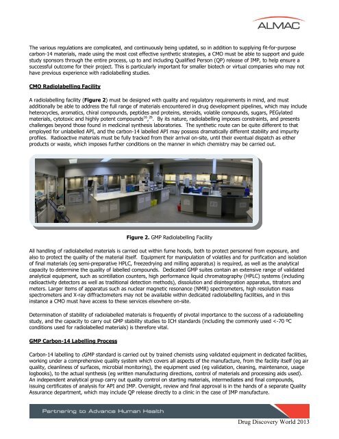 CARBON-14 LABELLED API MANUFACTURING - Almac