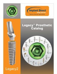 Legacy System 1-2-3 prosthetic catalog February 2011_Project1.qxd