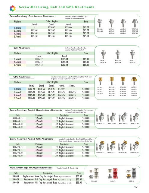 Legacy System 1-2-3 prosthetic catalog February 2011_Project1.qxd