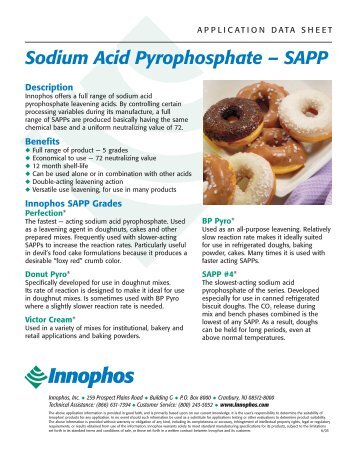 Sodium Acid Pyrophosphate â SAPP - Innophos