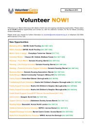 Volunteer NOW! - Community Barnet