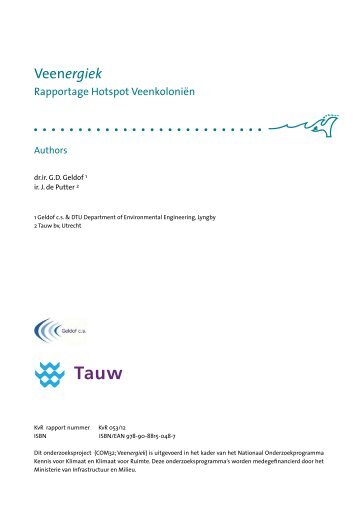 Hotspot Veenkolonien - Agenda voor de VeenkoloniÃ«n