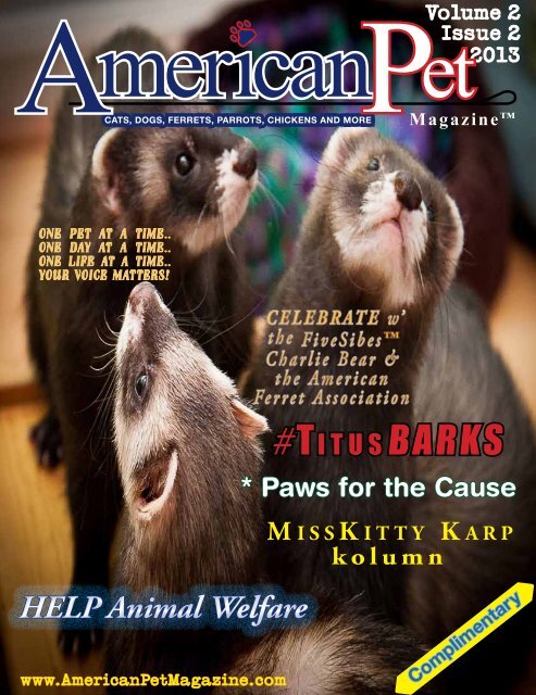 HELP Animal Welfare - American Pet Magazine ...