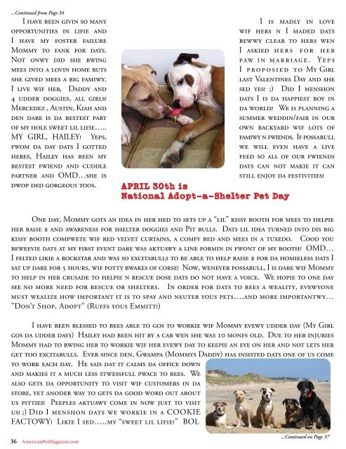 HELP Animal Welfare - American Pet Magazine ...