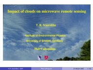 Impact of clouds on microwave remote sensing - SAT