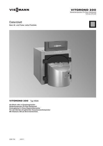 Datenblatt, 125 bis 270 kW737 KB - Viessmann