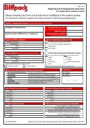 Biffpack Registration & Data Form (Northern Ireland) - PDF 142K - Biffa