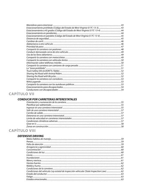 Revisado en octubre de 2010 - West Virginia Department of ...