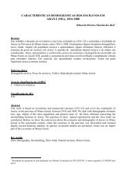 características demográficas dos escravos em araxá (mg) - Anpec