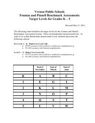 Explanation of the Reading Level Assigned to Students