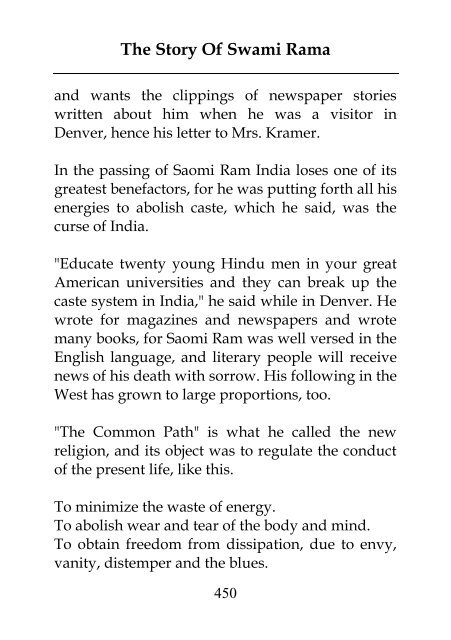 The Story Of Swami Rama - Holybook