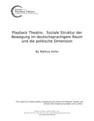 Playback Theatre: Soziale Struktur der Bewegung im ...