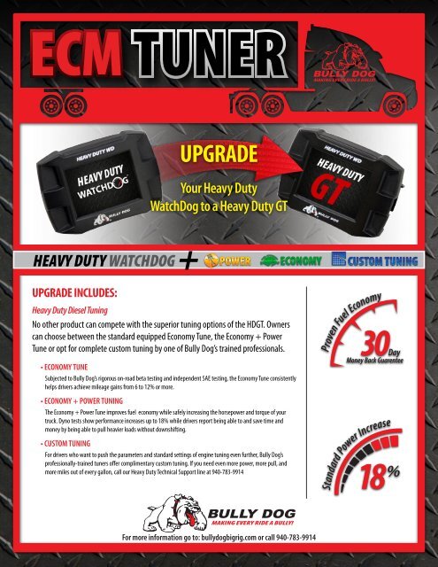 ECM Upgrade Flyer - Bully Dog Big Rig