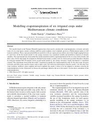 Modelling evapotranspiration of six irrigated crops under ...