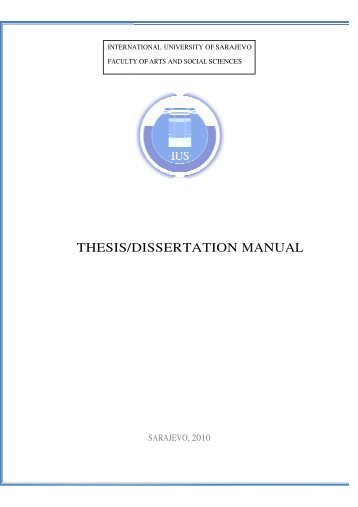 FASS Thesis Manual - International University of Sarajevo