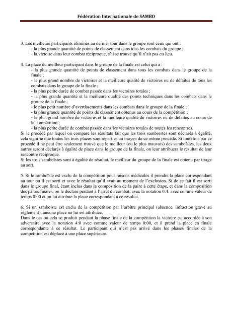 RÃ¨glement International des CompÃ©titions de SAMBO