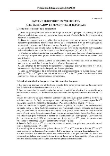 RÃ¨glement International des CompÃ©titions de SAMBO