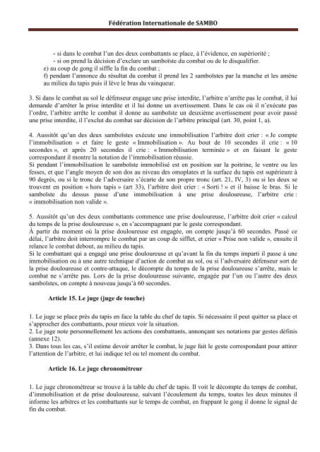 RÃ¨glement International des CompÃ©titions de SAMBO