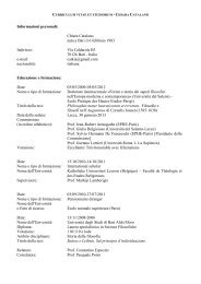 Curriculum vitae - Centro Interdipartimentale di Studi su Descartes e ...