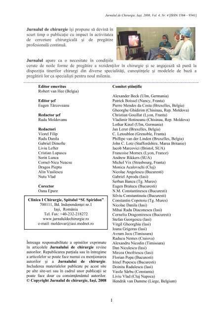 Full text PDF (6.1 MB) - Jurnalul de Chirurgie