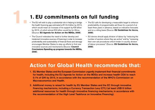 WHAT THE EU NEEDS TO DO! - Action for Global Health