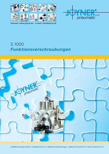 5.1000 Funktionsverschraubungen - JOYNER pneumatic GmbH