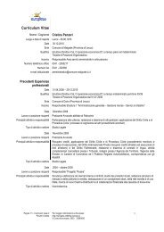 Curriculum Vitae Panzeri Cristina - Comune di Malgrate