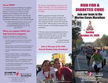 run for a diabetes cure - Diabetes Research and Wellness Foundation