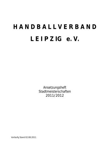 HANDBALLVERBANDLEIPZ IG e. V. - Handball-Verband Sachsen eV