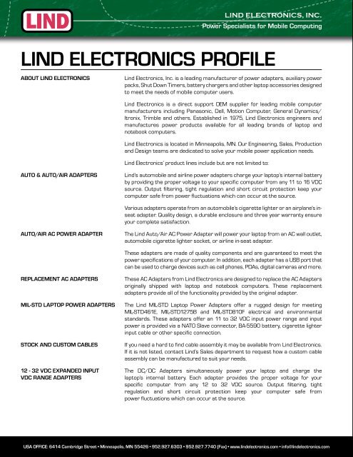 MILITARY - Lind Electronics