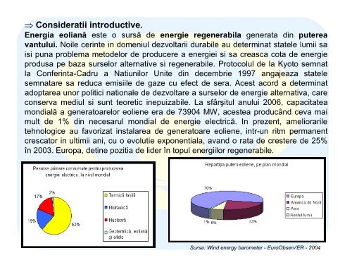 Informatii generale privind potentialul eolian si de radiatie solara pe ...