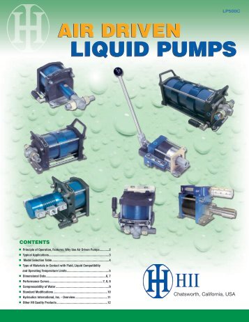 Air-Driven Liquid Pumps - Hydraulics International, Inc. PUMP ...