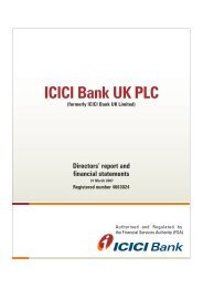 Directors' report and financial statements - ICICI Bank